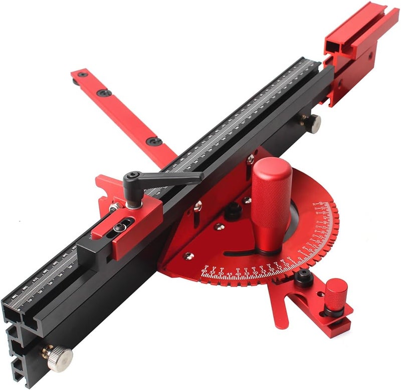 JCFANTS Store Precision Miter Gauge for Maximum Stock Support and a Repetitive Cut Flip Stop - Image 1